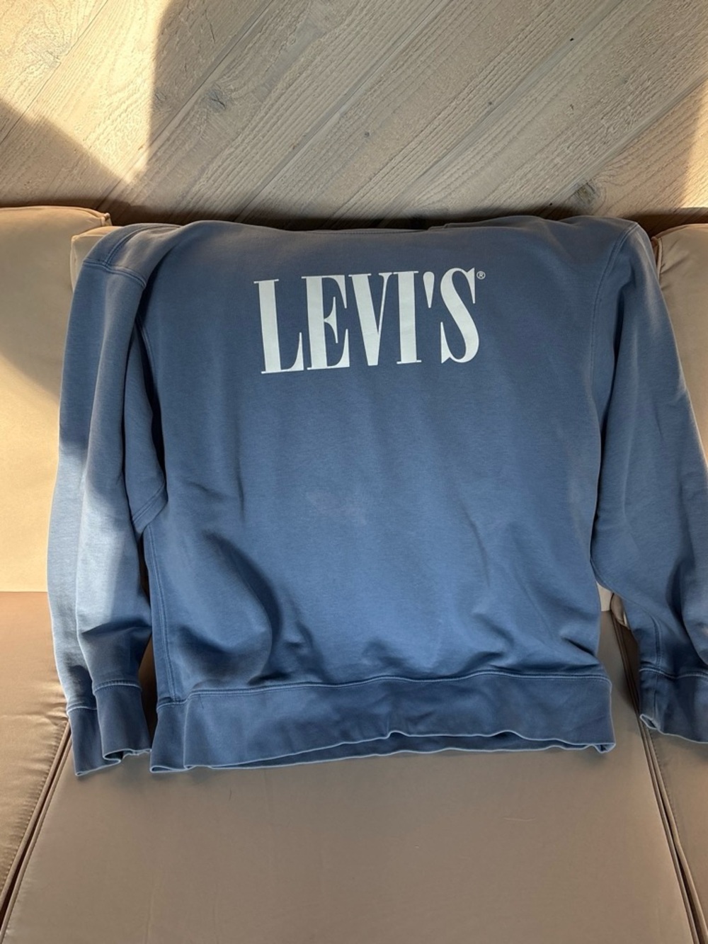 Levi's Blue Crewneck Sweatshirt with White Logo